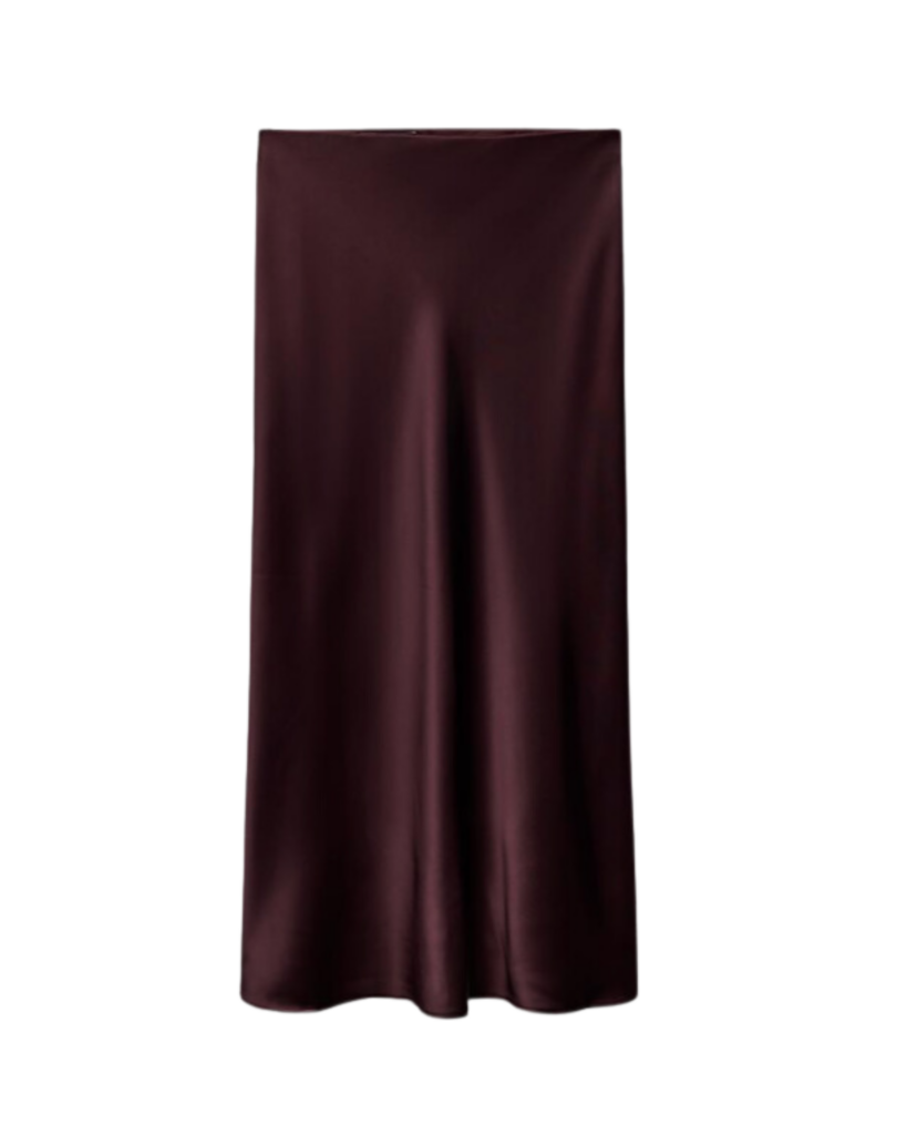 Satin Midi Skirt