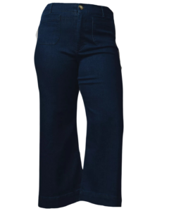 Cropped High-Rise Wide-Leg Jeans